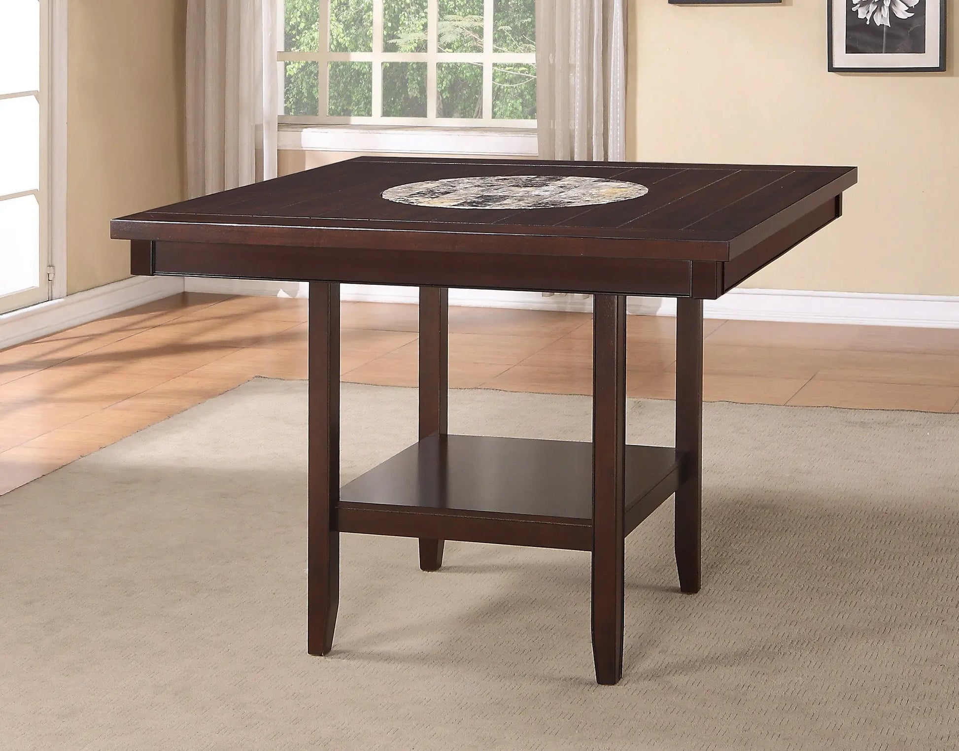 Fulton Espresso Counter Height Dining Set Crown Mark