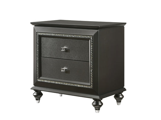 Kaitlyn Metallic Gray Nightstand ACME East