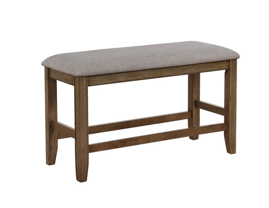 Manning Brown Counter Height Dining Bench Crown Mark