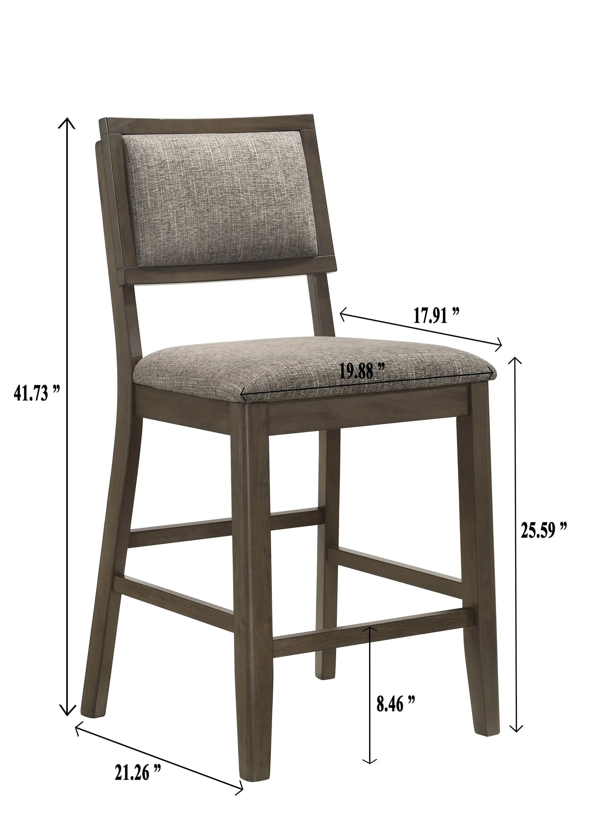 Ember Brown Square Counter Height Dining Set Crown Mark