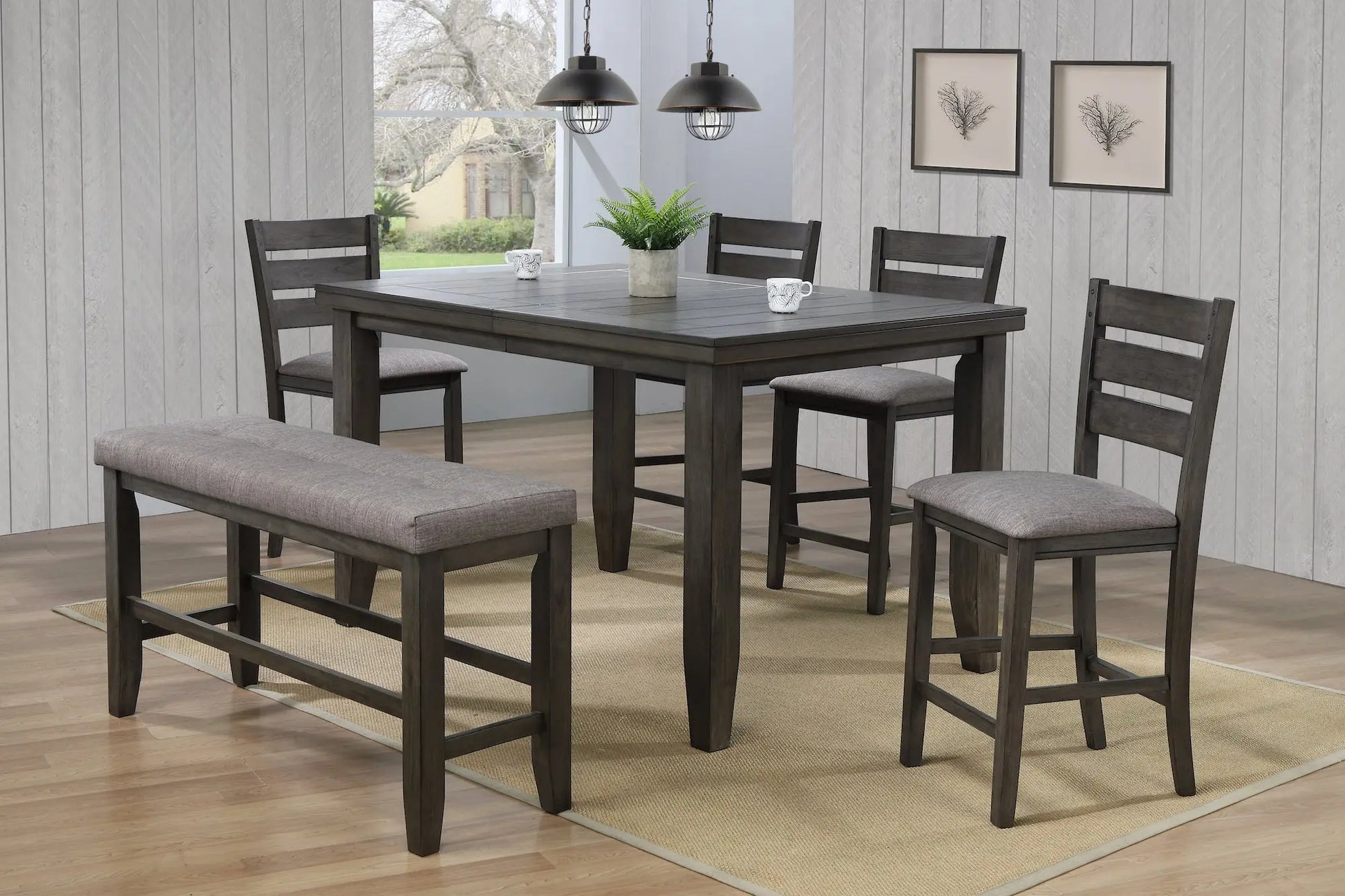 Bardstown Gray Counter Height Table Crown Mark