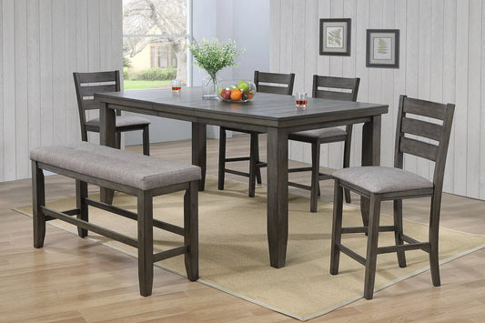 Bardstown Gray Counter Height Dining Set Crown Mark