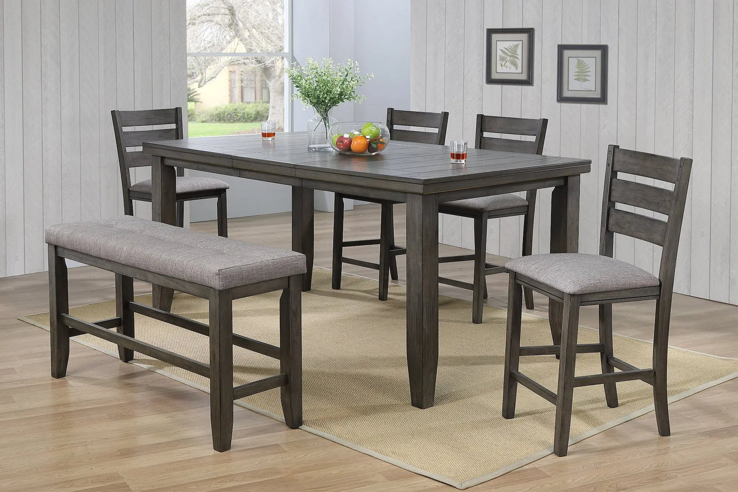 Bardstown Gray Counter Height Table Crown Mark