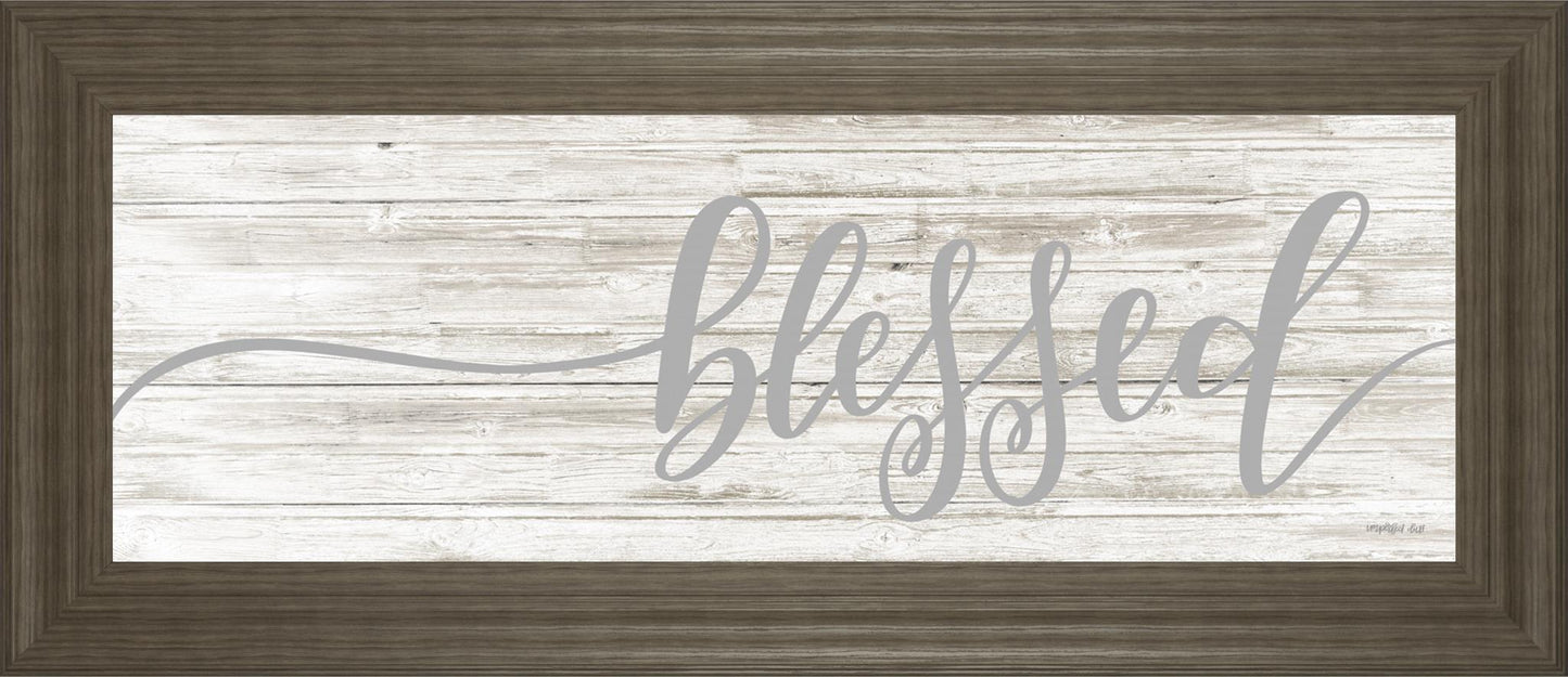 18x42 Blessed By Imperfect Dust - White Classy Art