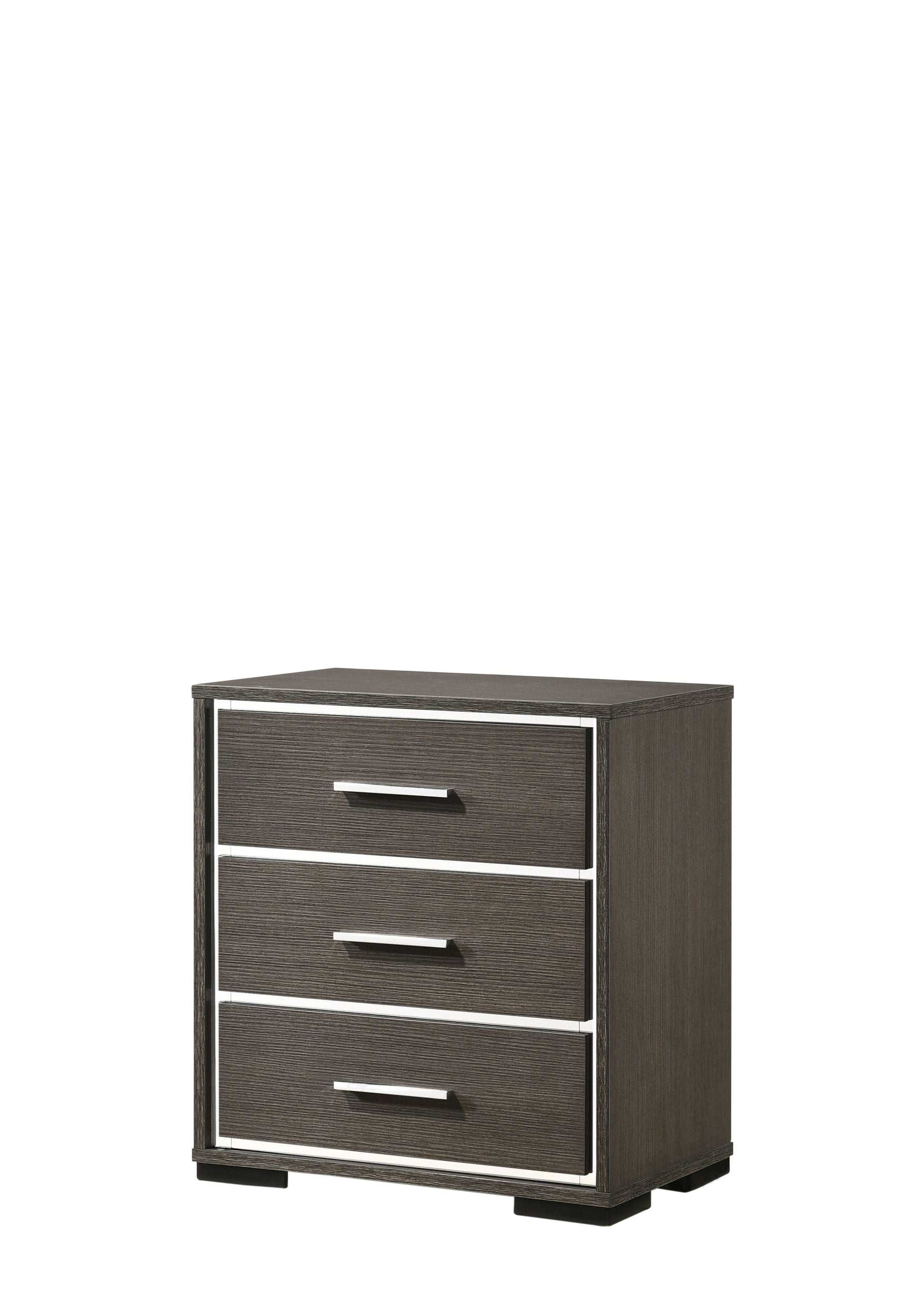 Escher Gray Oak Nightstand w/USB Dock ACME East