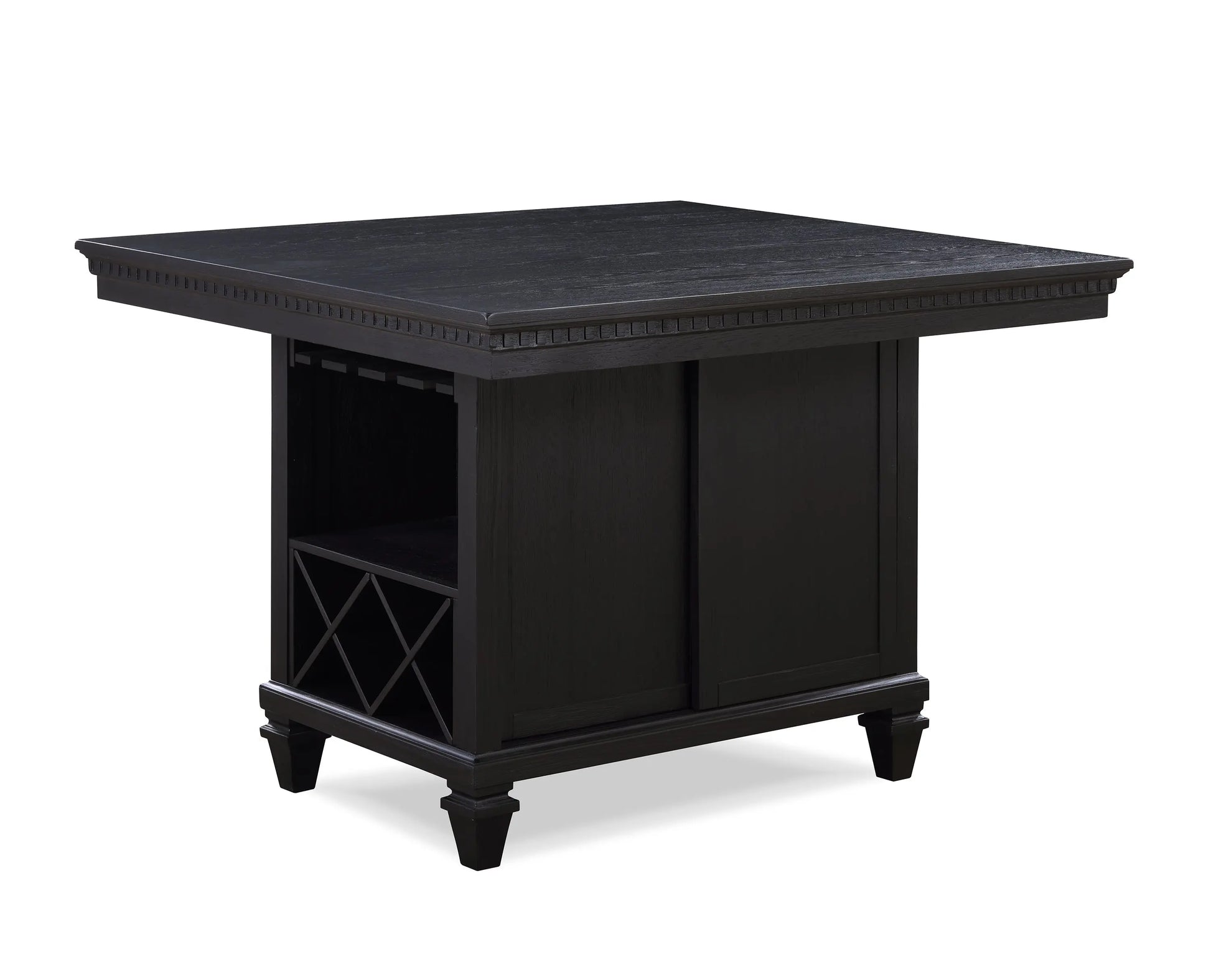 Regent Charcoal Black Counter Height Dining Set Crown Mark