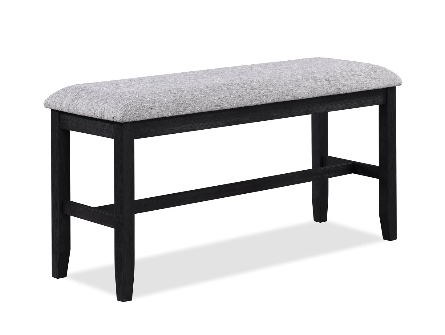 Buford Charcoal Black/Light Gray Counter Height Dining Bench Crown Mark