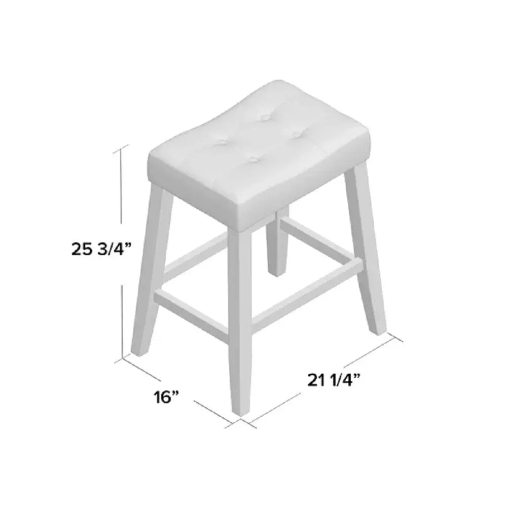 Kent 24" Espresso Saddle Counter Stool, Set of 2 Crown Mark