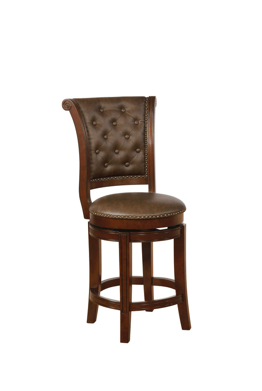 Granville Espresso 24" Swivel Counter Chair, Set of 2 Crown Mark