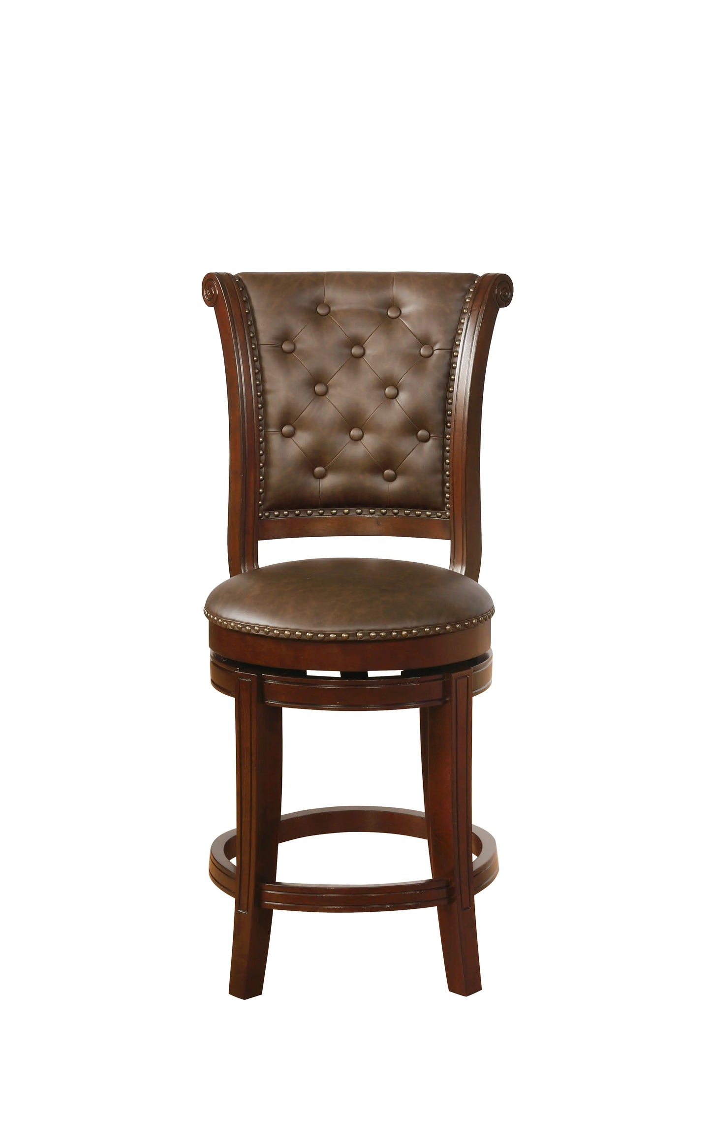 Granville Espresso 24" Swivel Counter Chair, Set of 2 Crown Mark