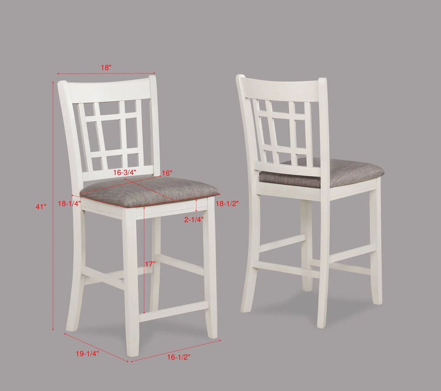 Hartwell Chalk Gray Counter Height Dining Set Crown Mark