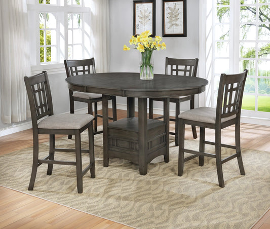 Hartwell Gray Counter Height Dining Set Crown Mark