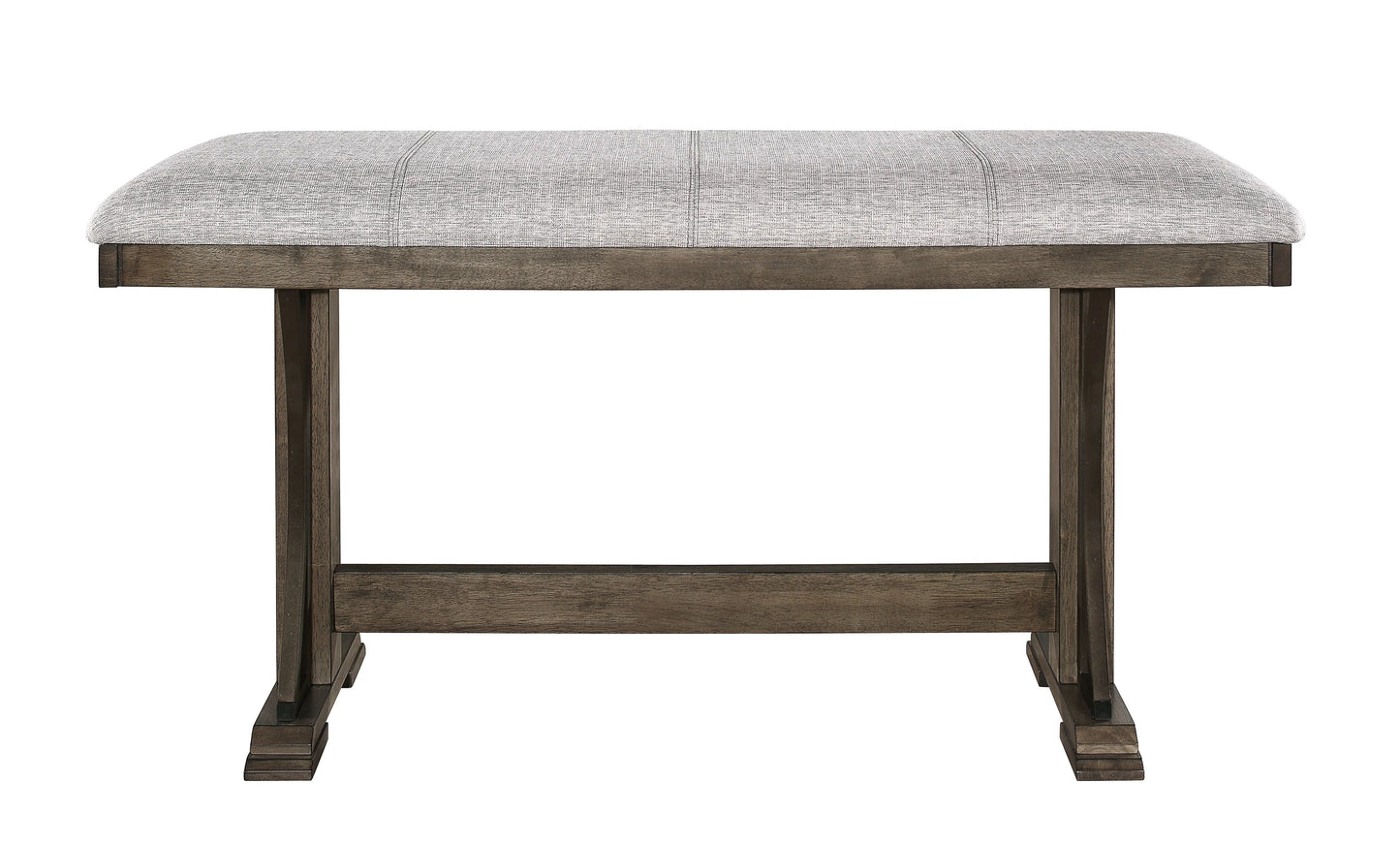 Quincy Grayish Brown Counter Height Dining Bench Crown Mark