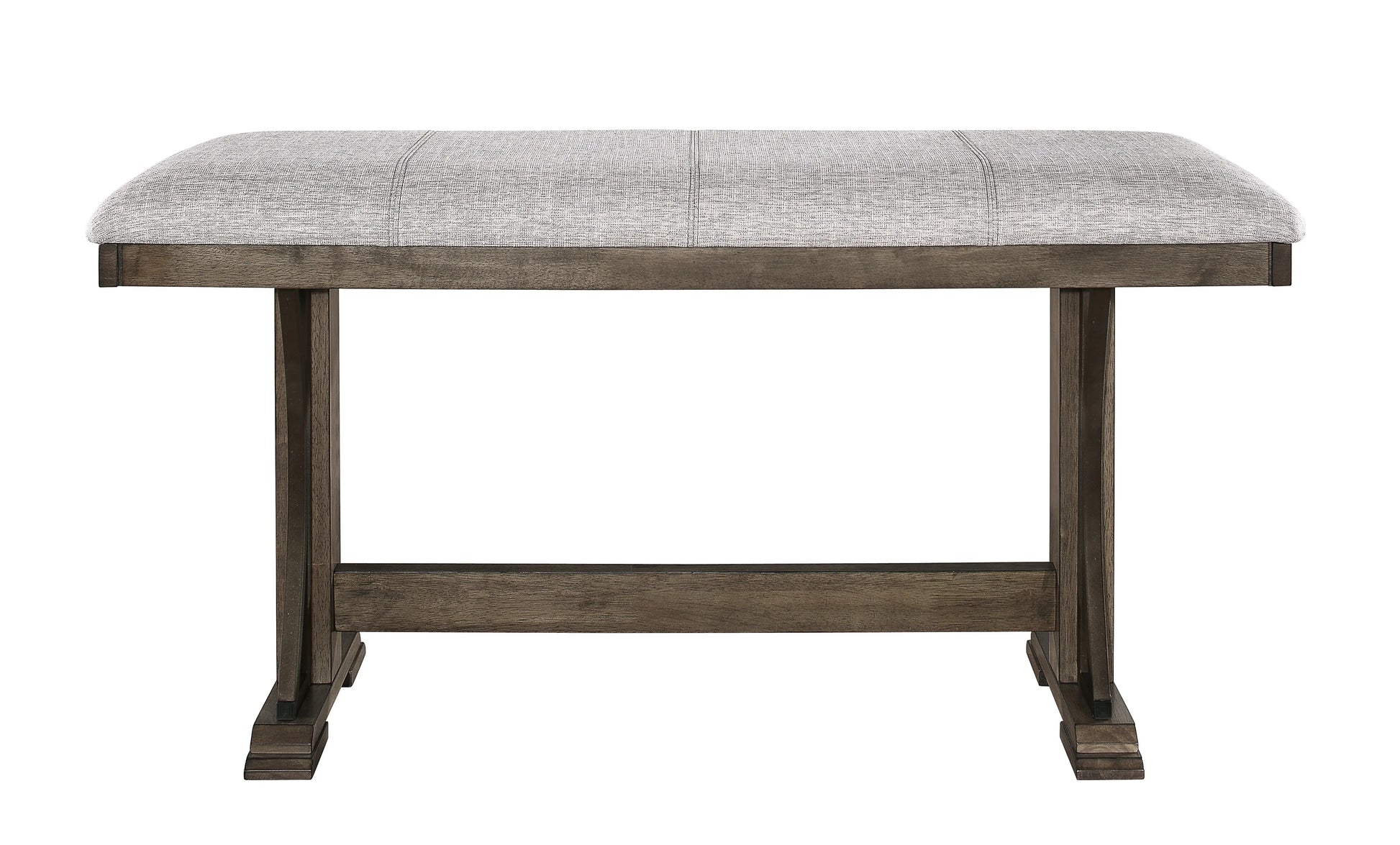 Quincy Grayish Brown Counter Height Dining Bench Crown Mark