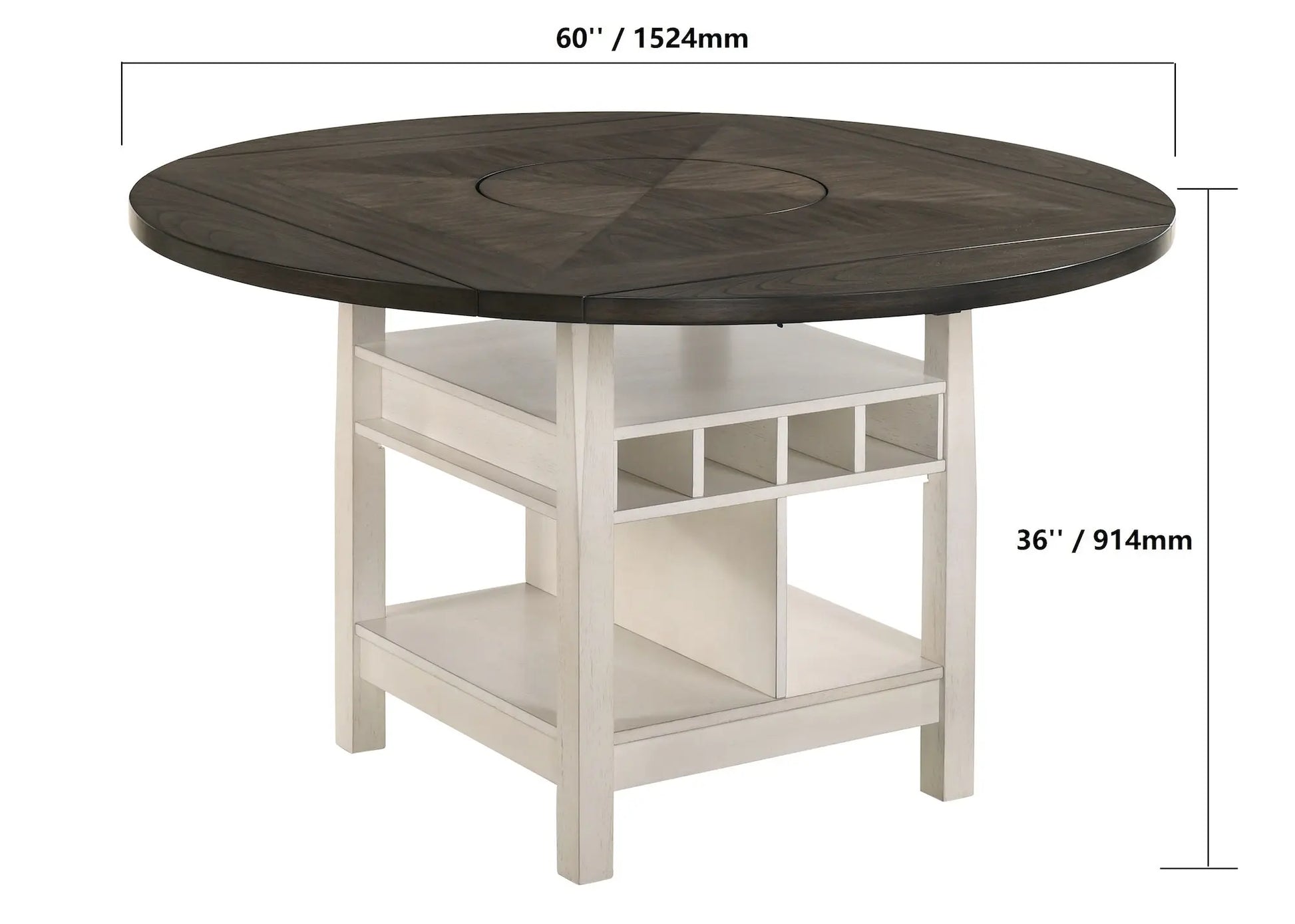 Conner Chalk/Gray Counter Height Table Crown Mark