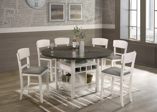 Conner Chalk/Gray Counter Height Dining Set Crown Mark