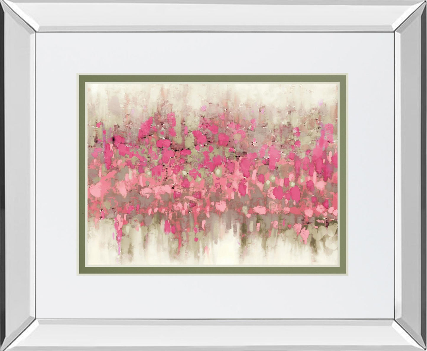 Crossing Abstract I Mirror Framed By DanMeneely - Pink Classy Art