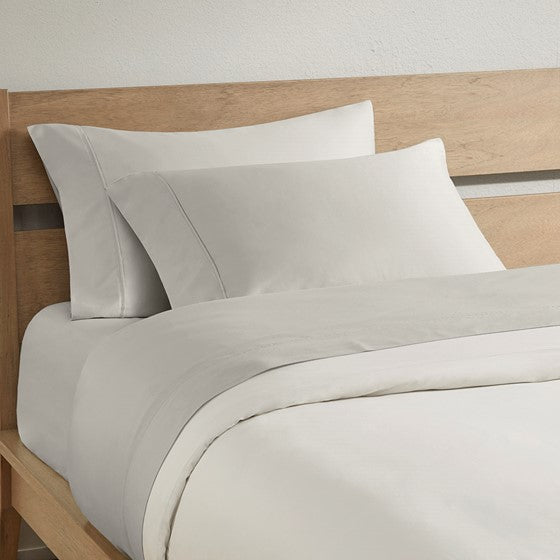 300TC 2PK BCI Cotton Pillowcase Grey King Olliix.com