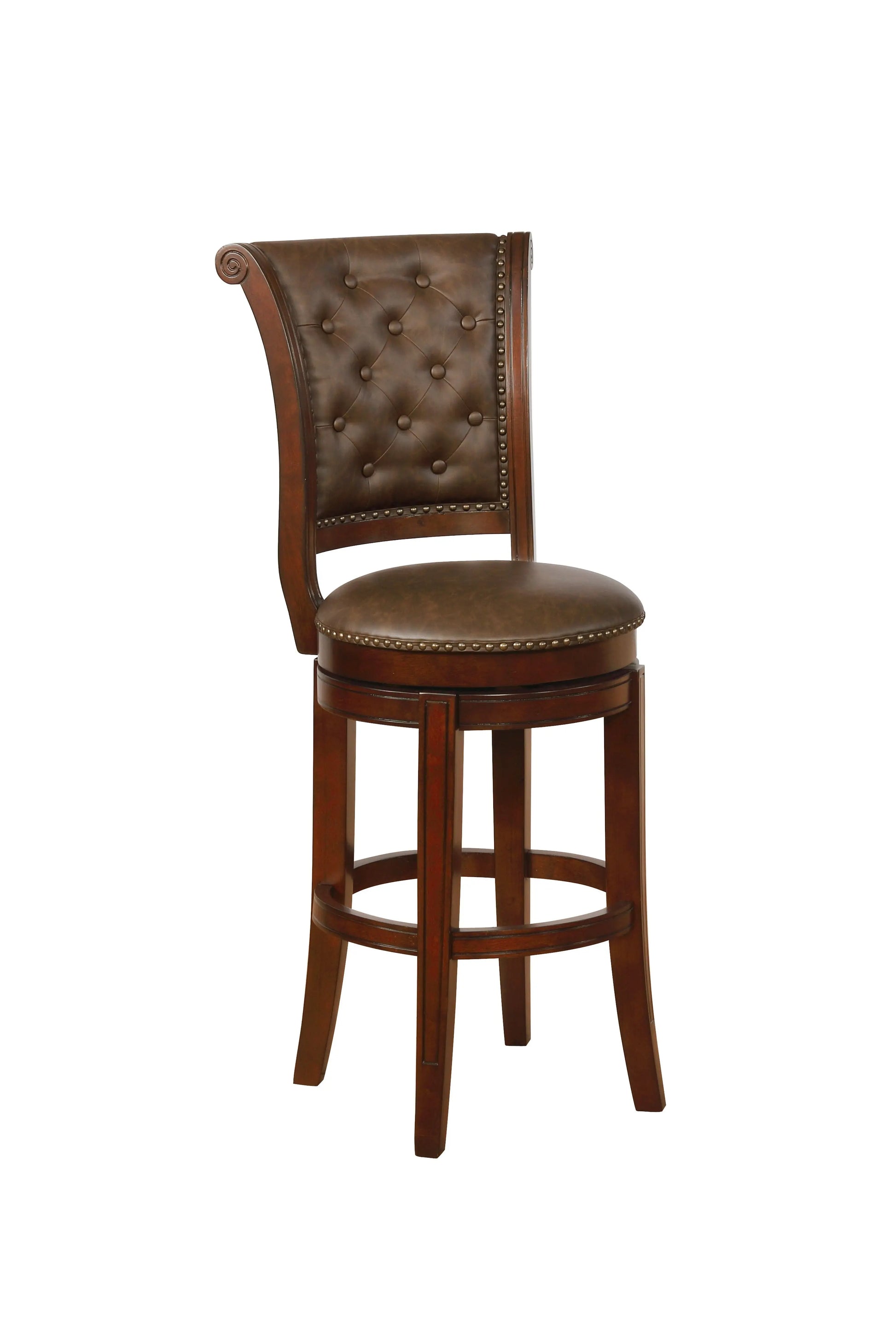 Granville Espresso 29" Swivel Barstool, Set of 2 Crown Mark