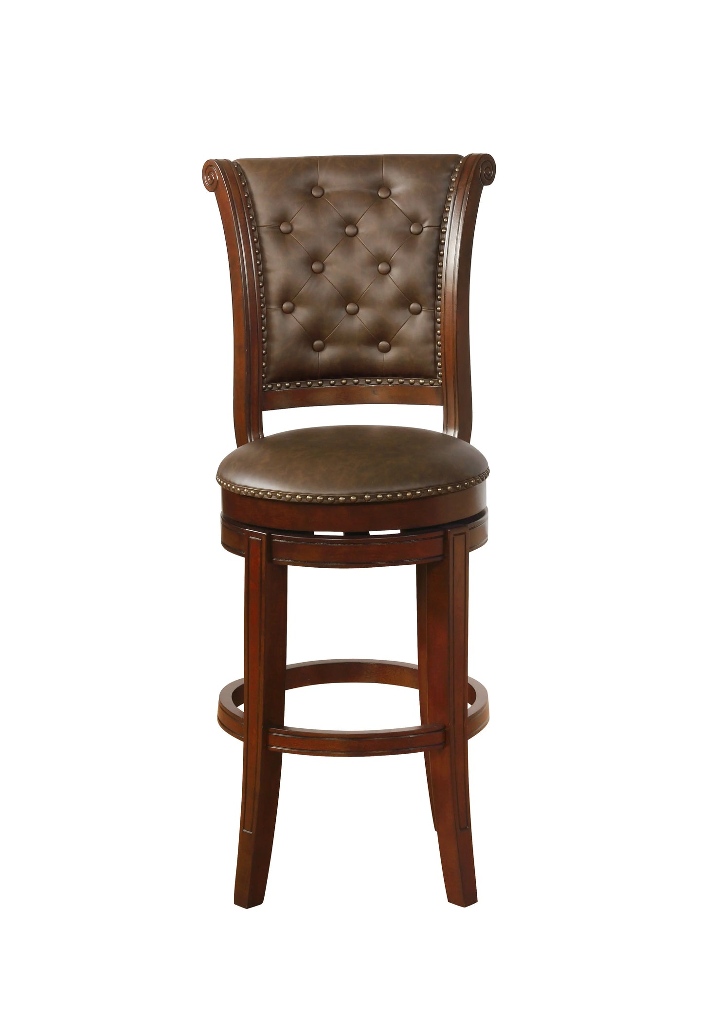 Granville Espresso 29" Swivel Barstool, Set of 2 Crown Mark