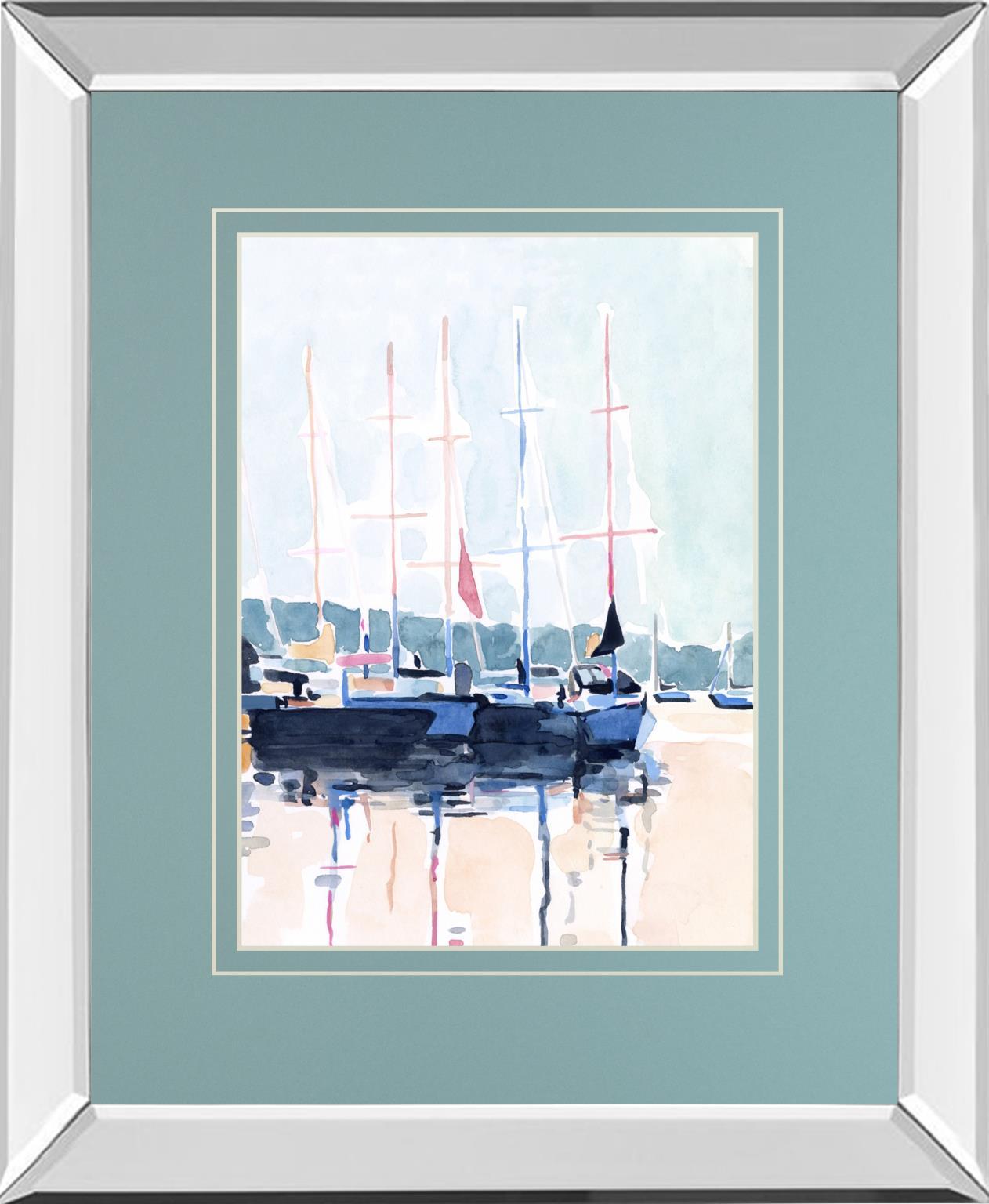 Watercolor Boat Club I By Emma Scarvey - Beige Classy Art