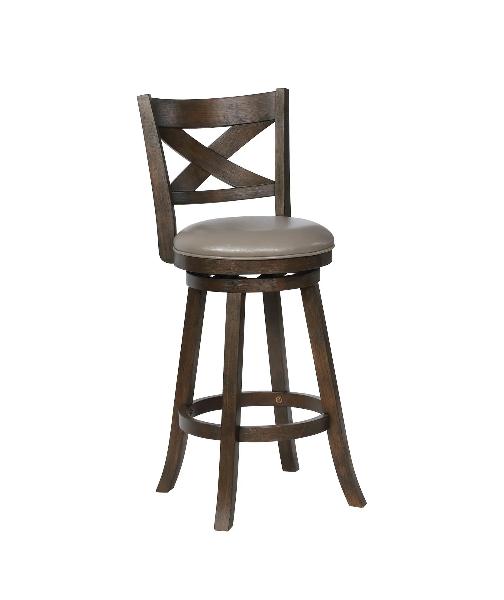 Kipper 29" Gray Swivel Barstool, Set of 2 Crown Mark