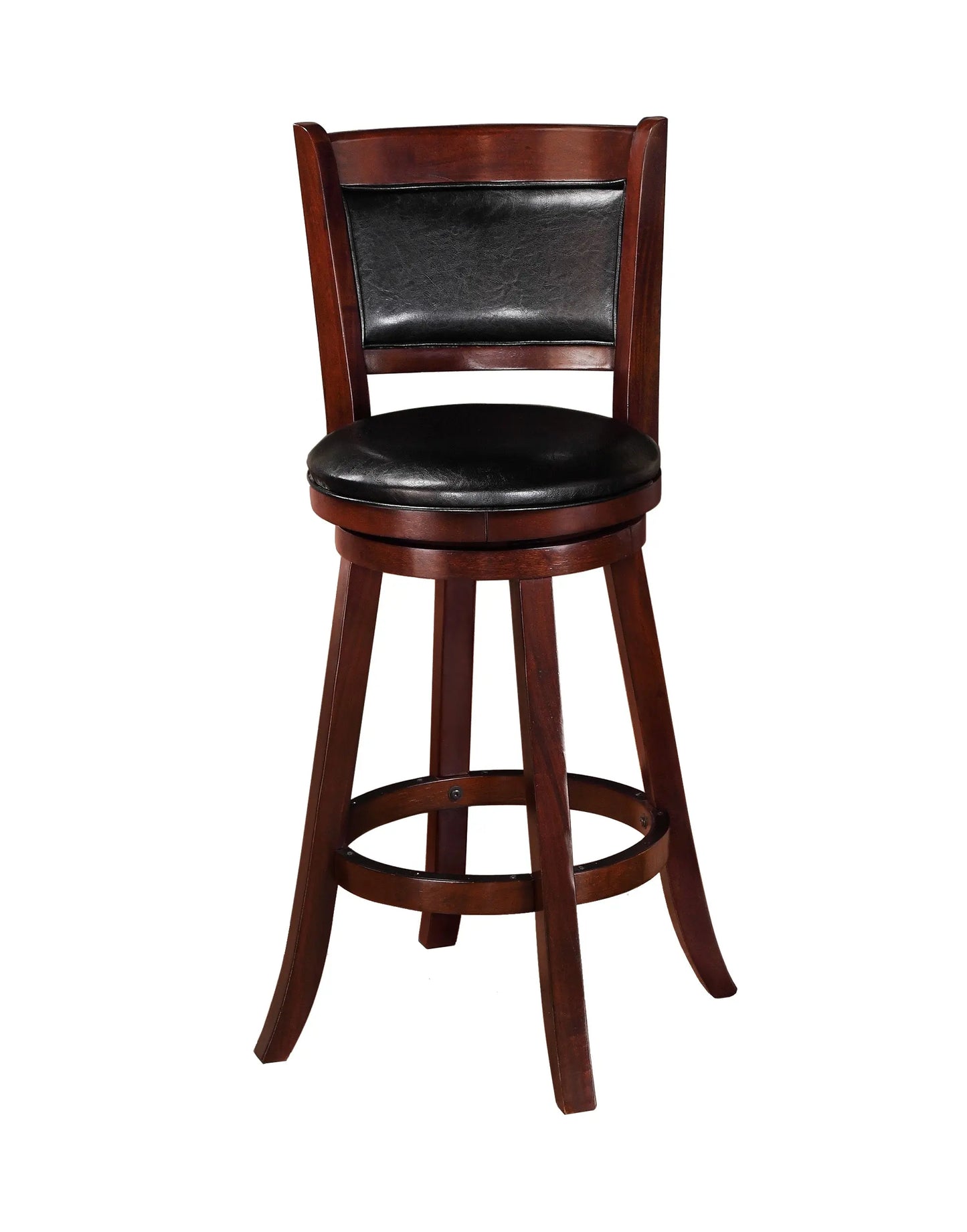 Cecil 29" Cherry Swivel Barstool, Set of 2 Crown Mark