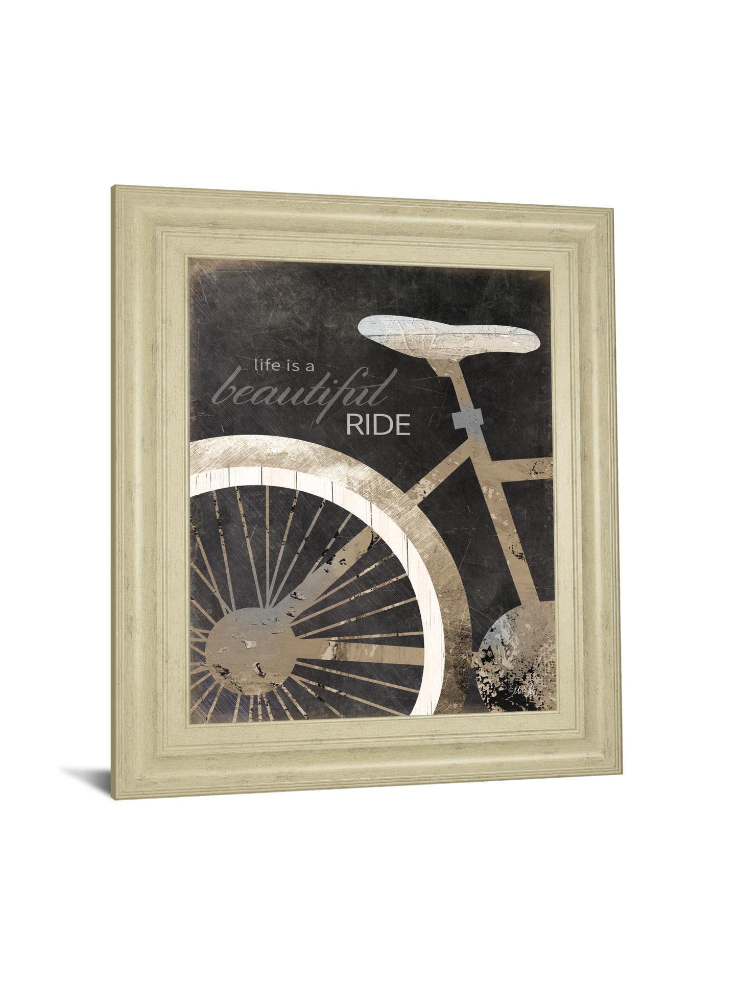 Life Is A Beautiful Ride By Marla Rae - Framed Print Wall Art - Dark Gray Classy Art