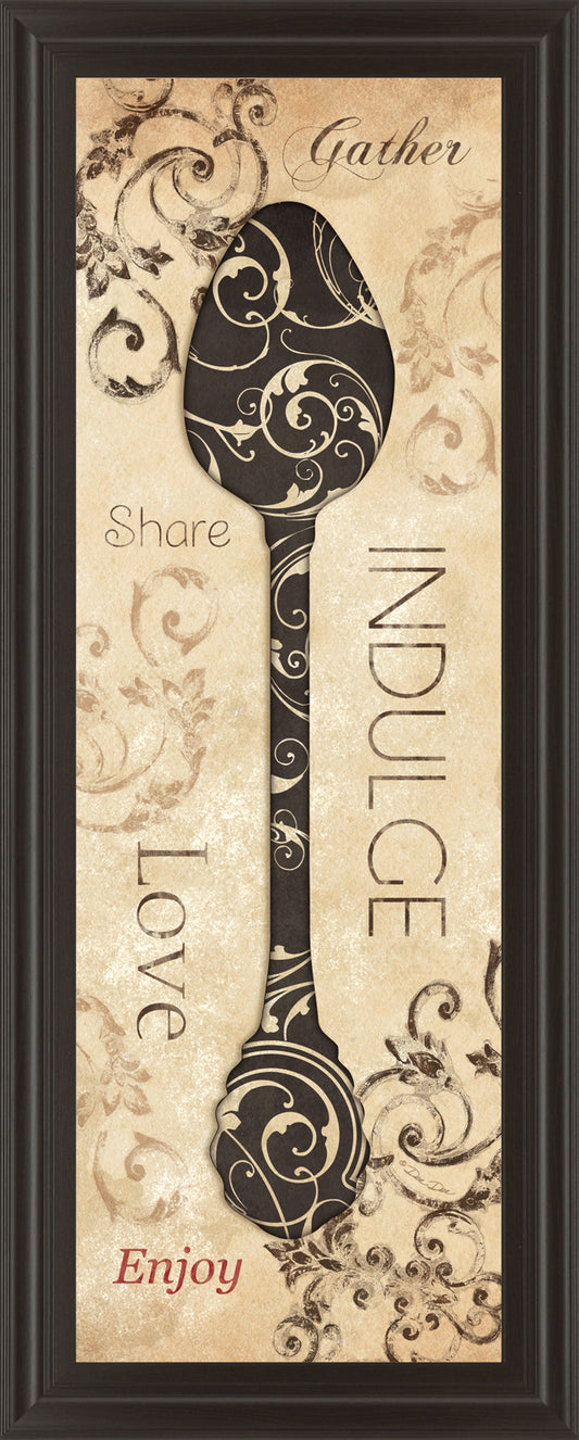 Indulge By Dee Dee - Framed Print Wall Art - Black Classy Art