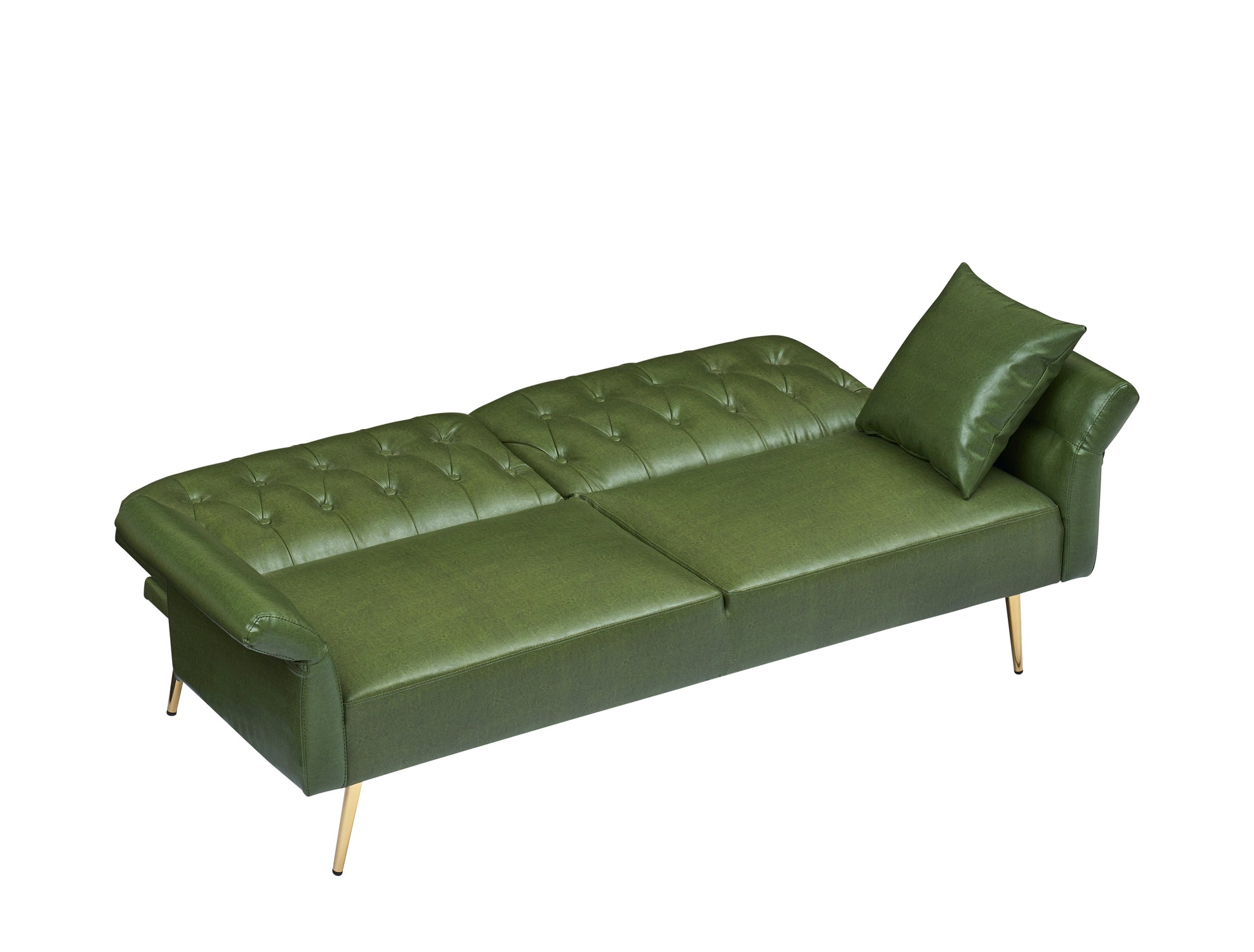 67.71 Inch Faux leather sofa bed with adjustment armres House to Home Furnishings LLC