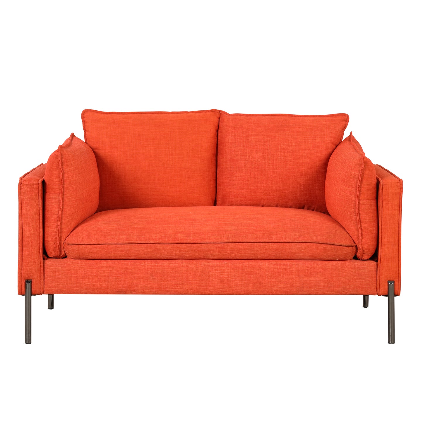 56" Modern Style Sofa Linen Fabric Loveseat Small Love Seats Couch for Small Spaces,Living Room,Apartment House to Home Furnishings LLC