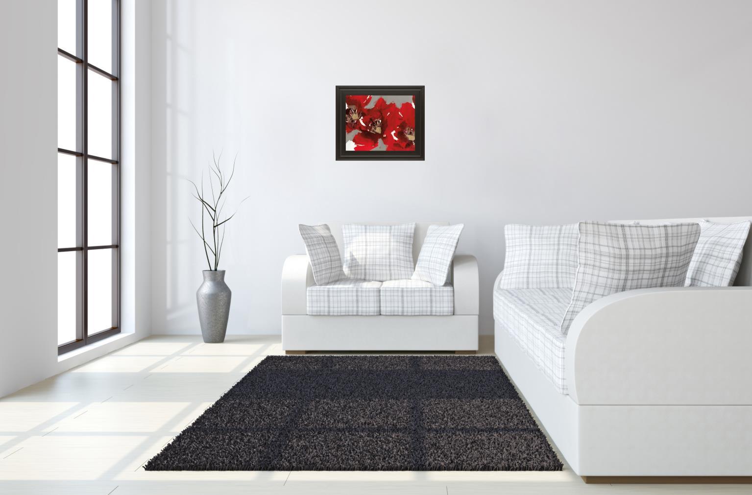 Red Poppy Forest I By N. Barnes - Framed Print Wall Art - Red Classy Art