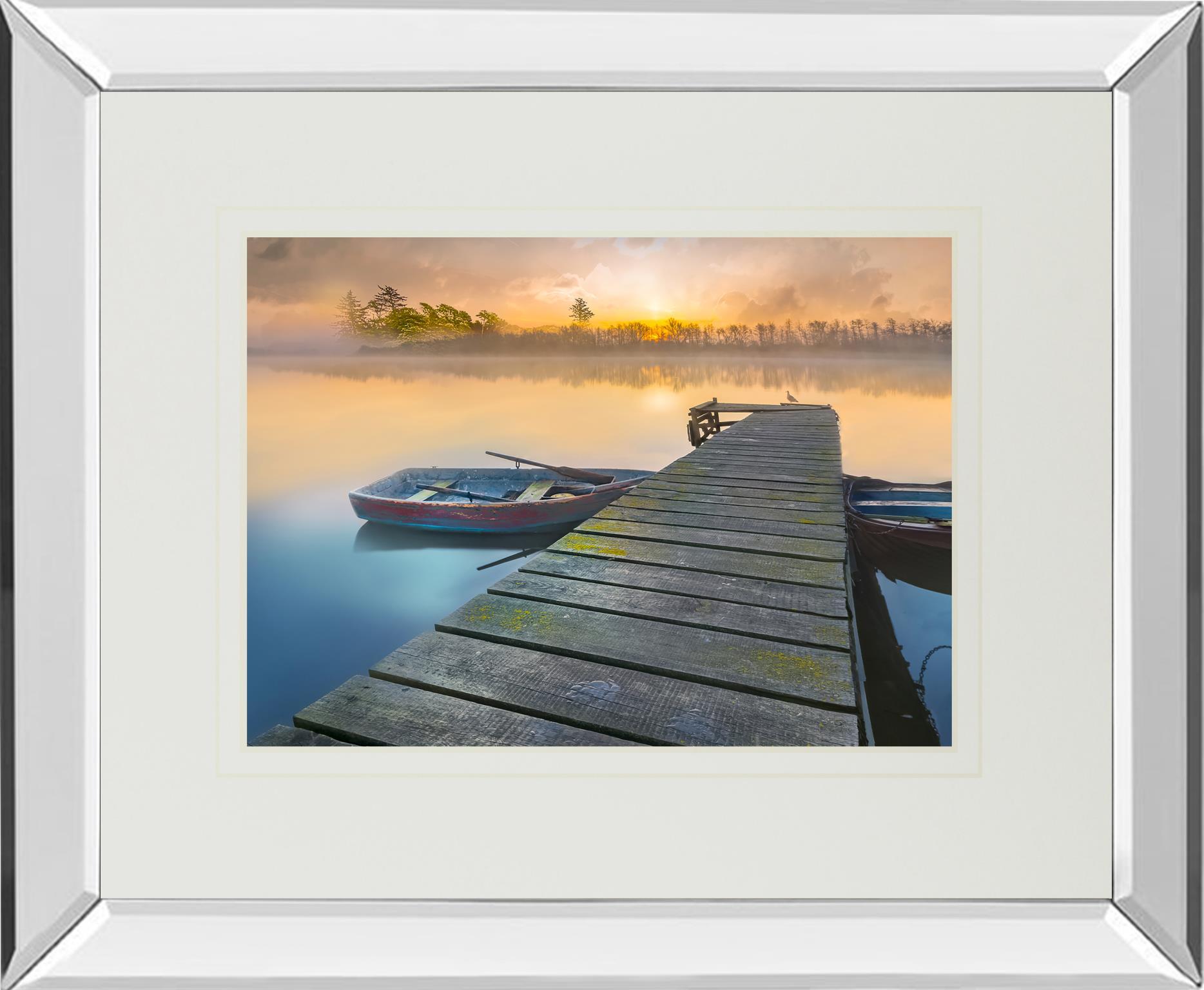 Weathered Pier By Mike Calascibetta - Beige Classy Art