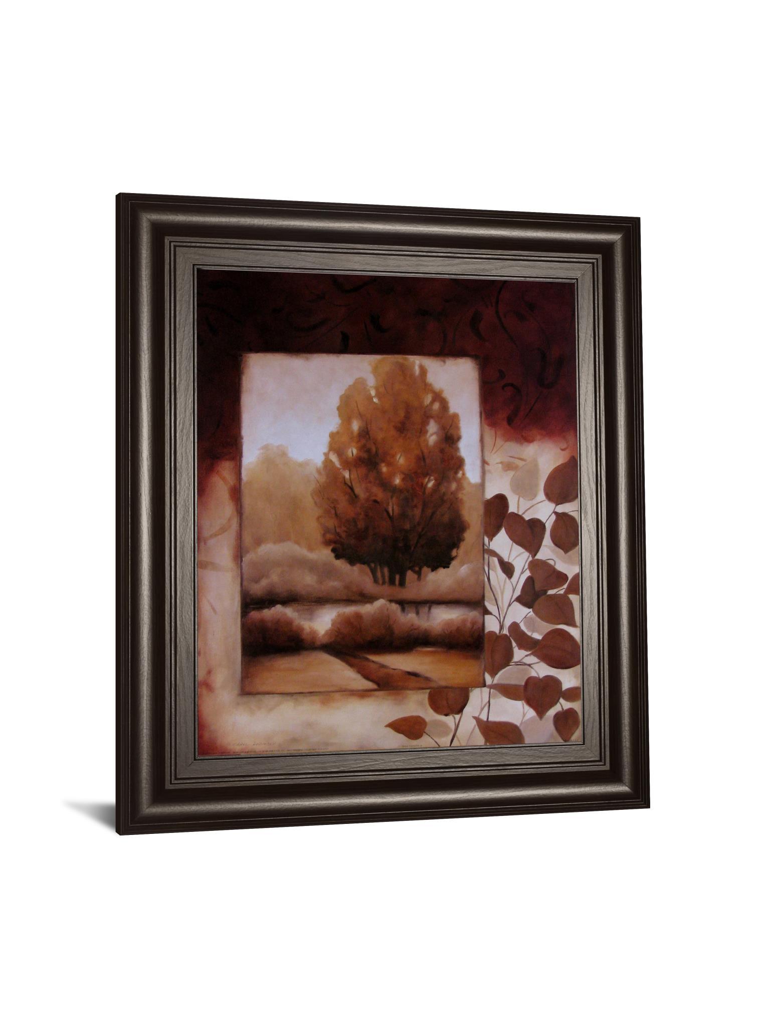 Fall Vignette Il By Carol Robinson - Framed Print Wall Art - Dark Brown Classy Art