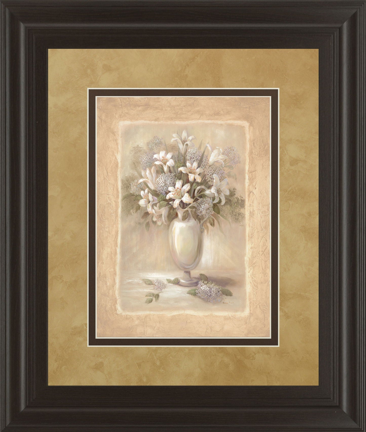 White Bounty Il By Vivian Flasch - Framed Print Wall Art - White Classy Art