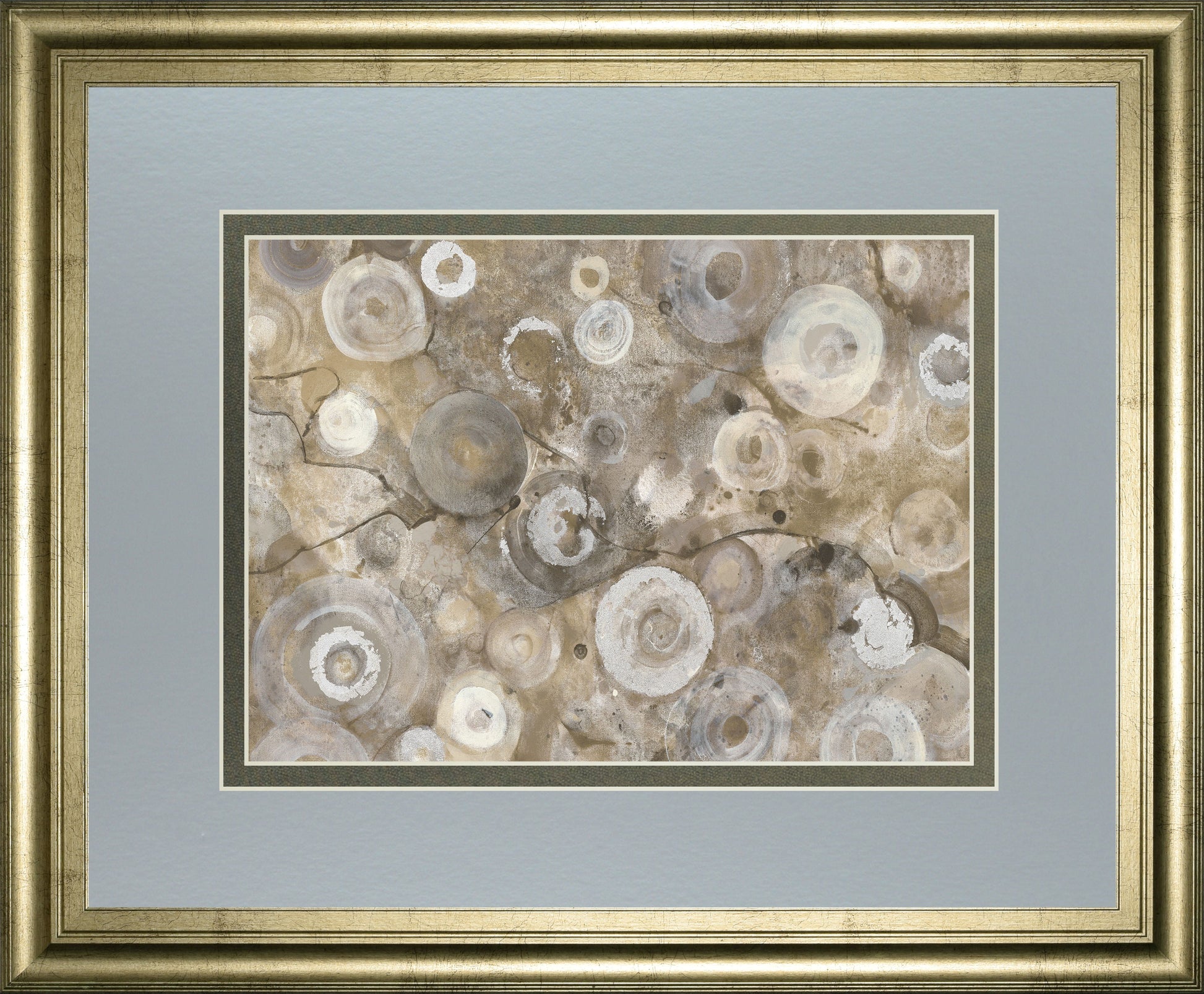 Natural Agate By Albena Hristova - Framed Print Wall Art - Blue Classy Art