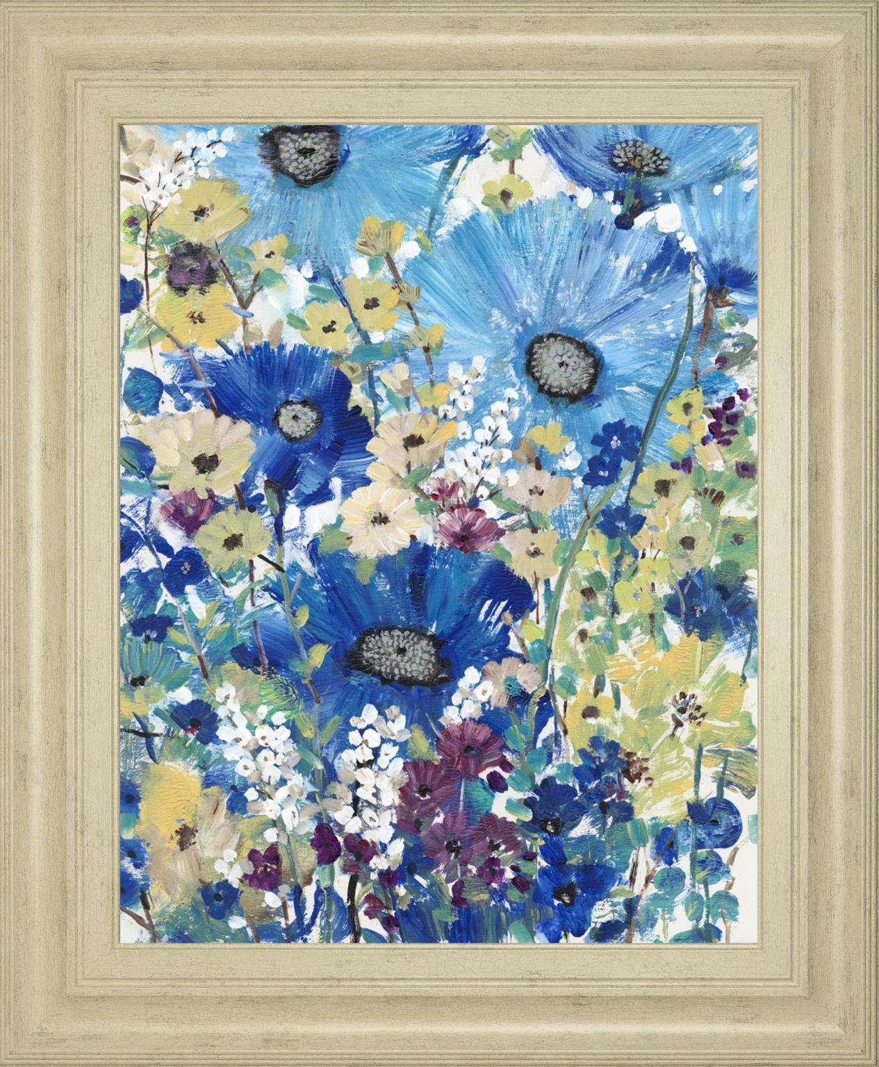 22x26 Garden Blues I By Tim OToole - Blue Classy Art