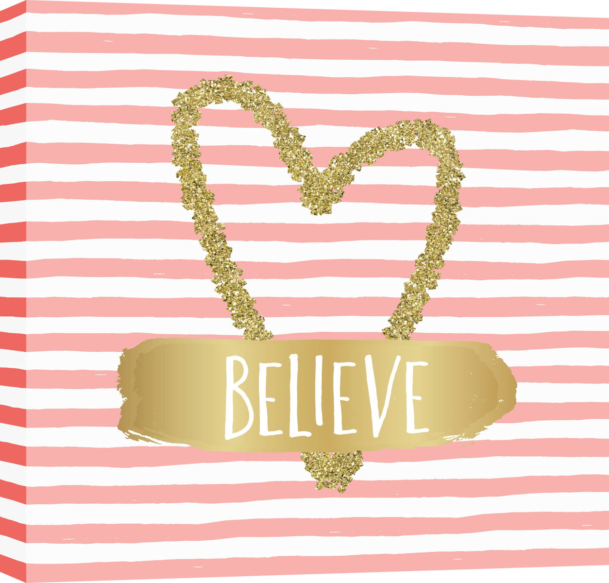 Mixed Media Canvas Believe - Pink Classy Art