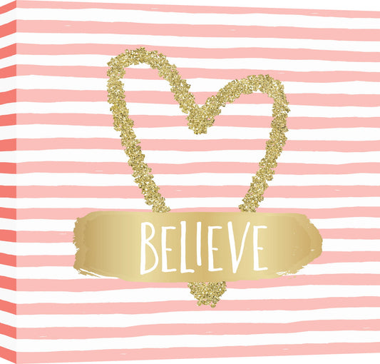Mixed Media Canvas Believe - Pink