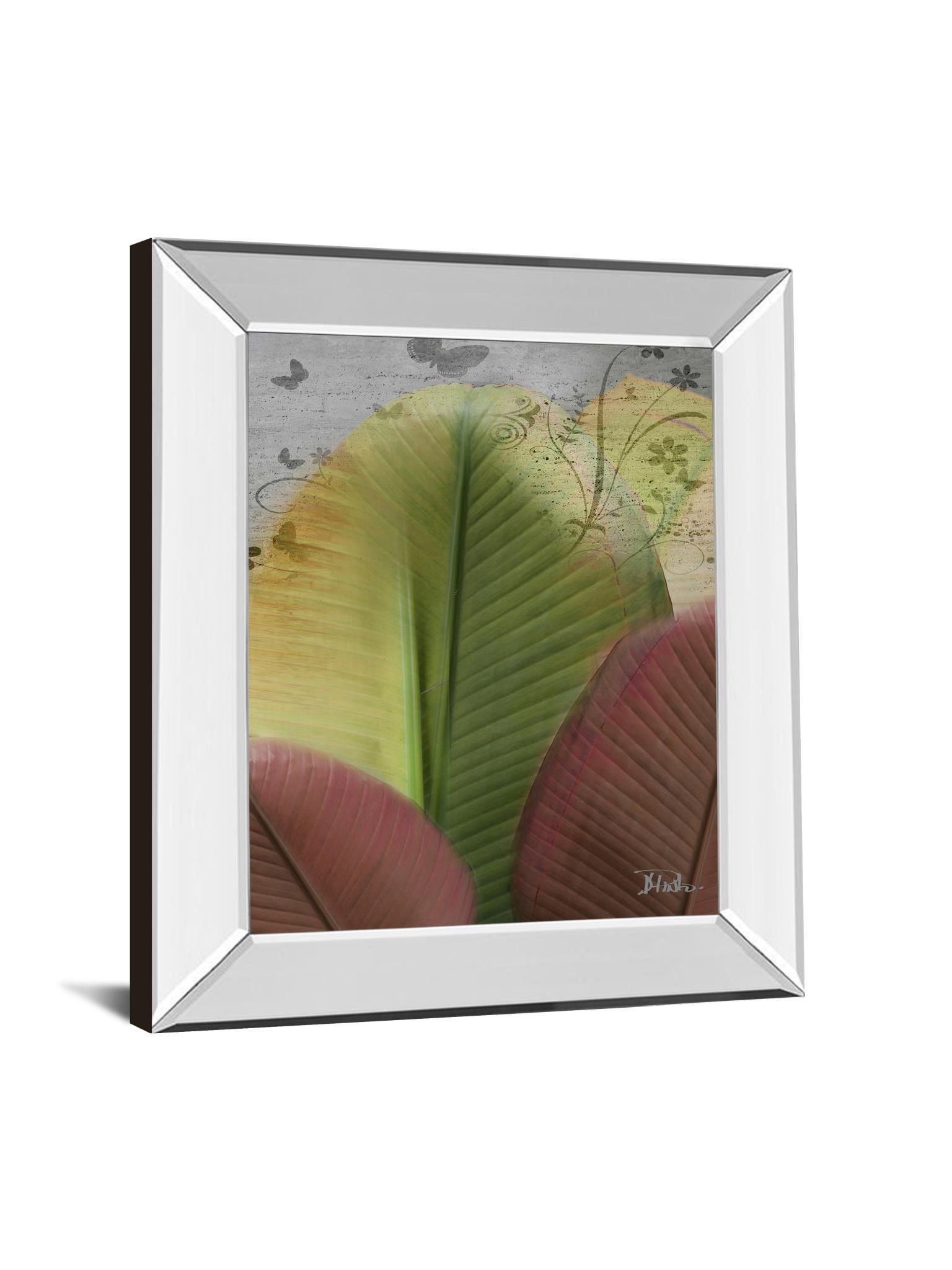 Butterfly Palm I By Patricia Pinto - Mirror Framed Print Wall Art - Green Classy Art