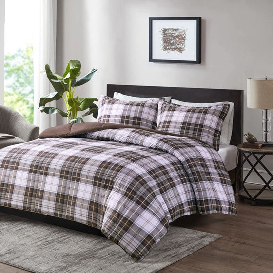 3M Scotchgard Down Alternative All Season Comforter Set Brown Full/Queen Olliix.com