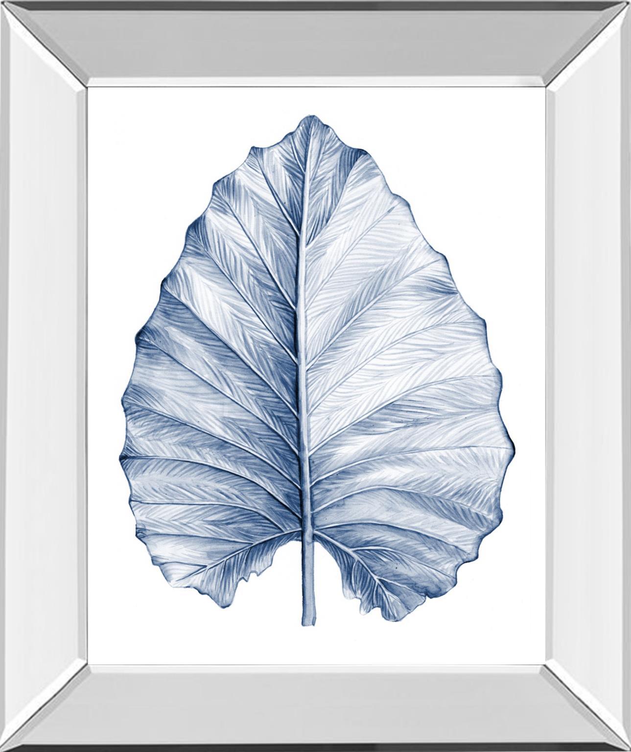 Indigo Tropical Leaves III By Megan Meagher - Blue Classy Art