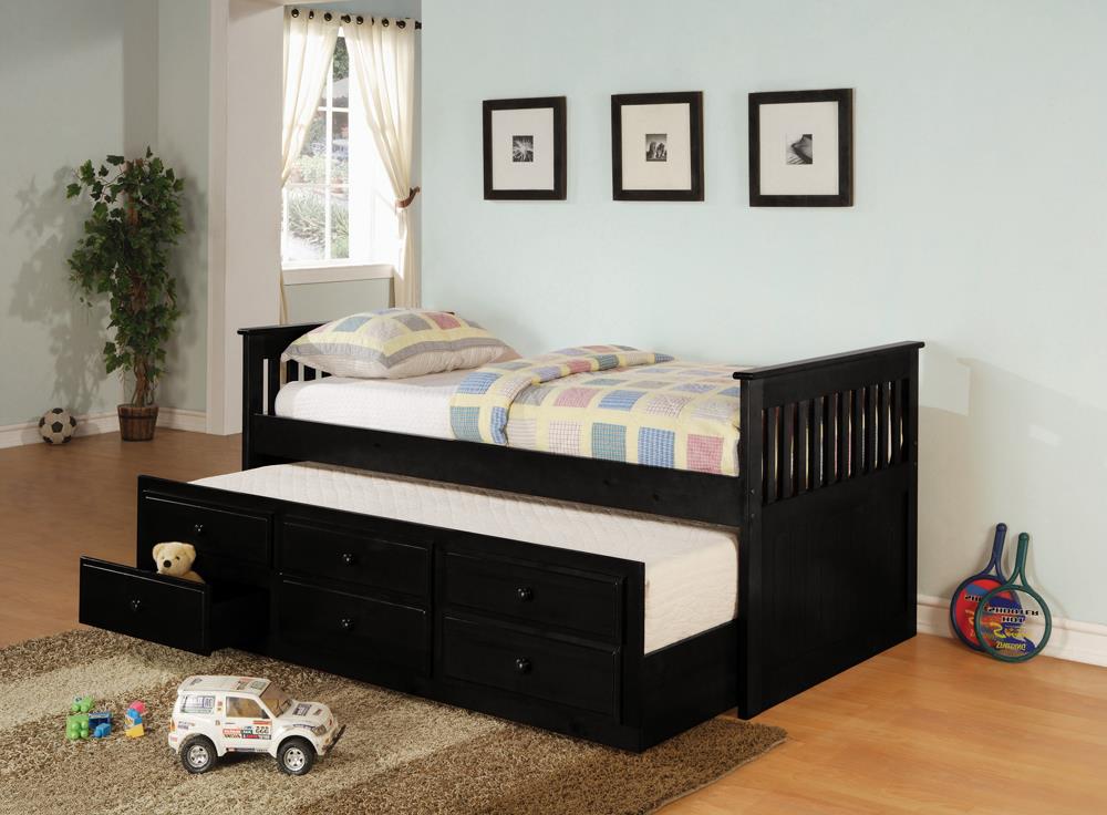 Transitional Black Twin Daybed Coaster Z2 Premium