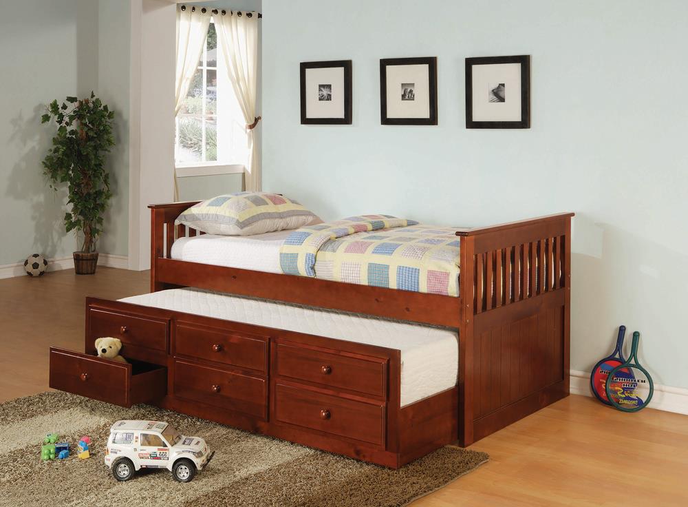 Transitional Cherry Twin Daybed Coaster Z2 Premium