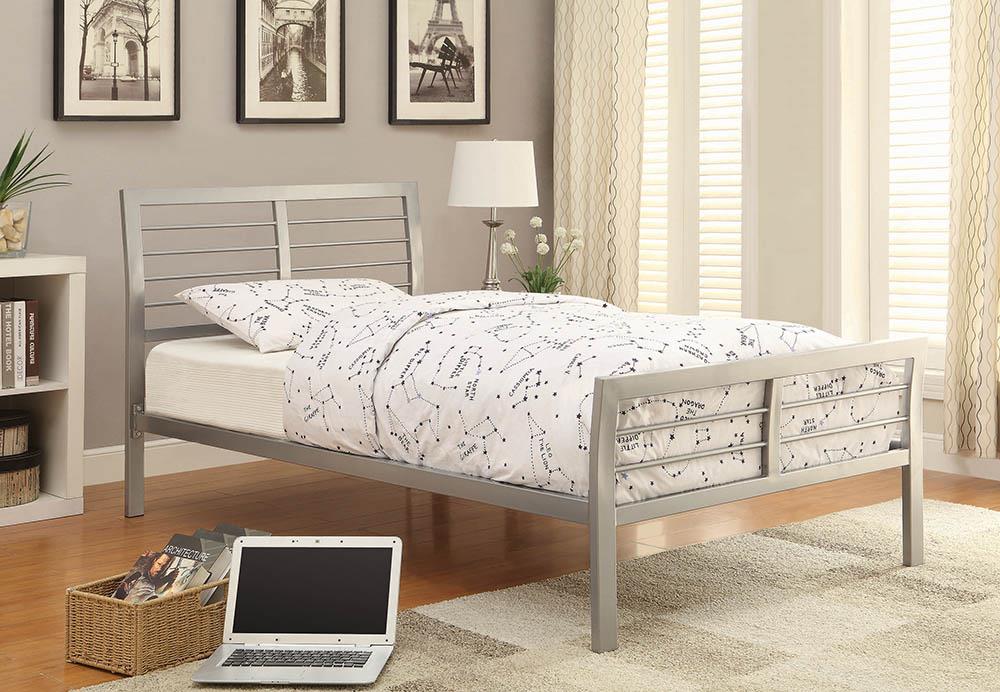 Cooper Contemporary Silver Metal Twin Bed Coaster Z2 Premium