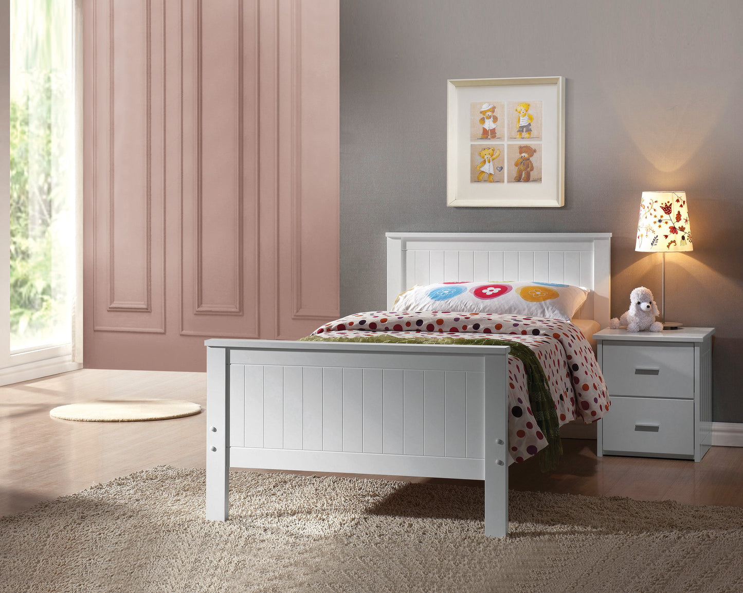 Bungalow White Twin Bed ACME East