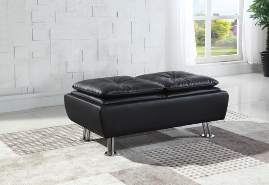 Dilleston Contemporary Black Ottoman Coaster Z2 Premium