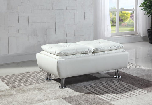 Dilleston Contemporary White Ottoman Coaster Z2 Premium