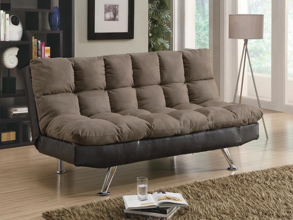 G300306 Casual Overstuffed Brown Sofa Bed Coaster Z2 Premium