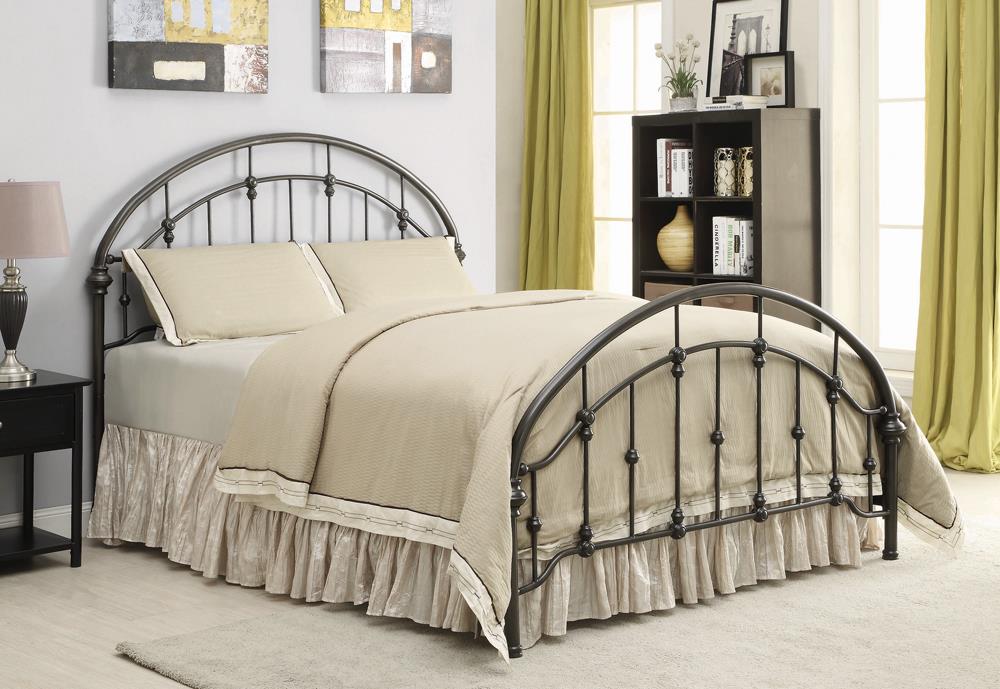 Maywood Transitional Black Metal Full Bed Coaster Z2 Premium